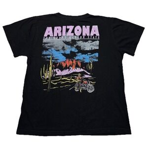 Call Your Mother Arizona Grand Canyon‎ Graphic Tee Black Biker Desert Sz M